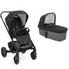 Poussette duo chrome + nacelle chrome shale noir