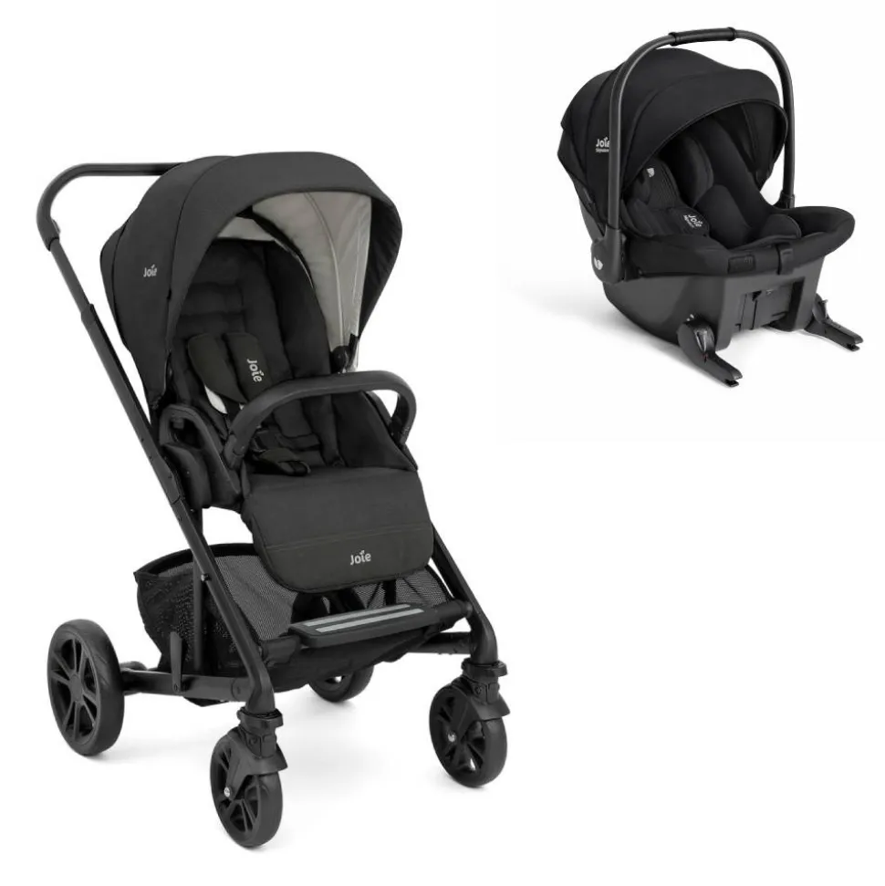 Poussette duo chrome shale + siège auto sprint eclipse noir