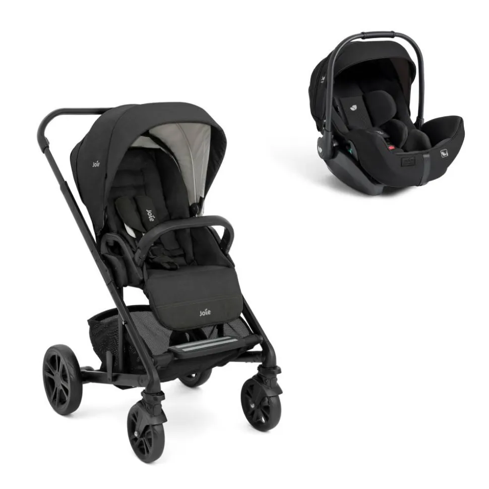 Poussette duo chrome shale + siège auto i-level pro eclipse noir