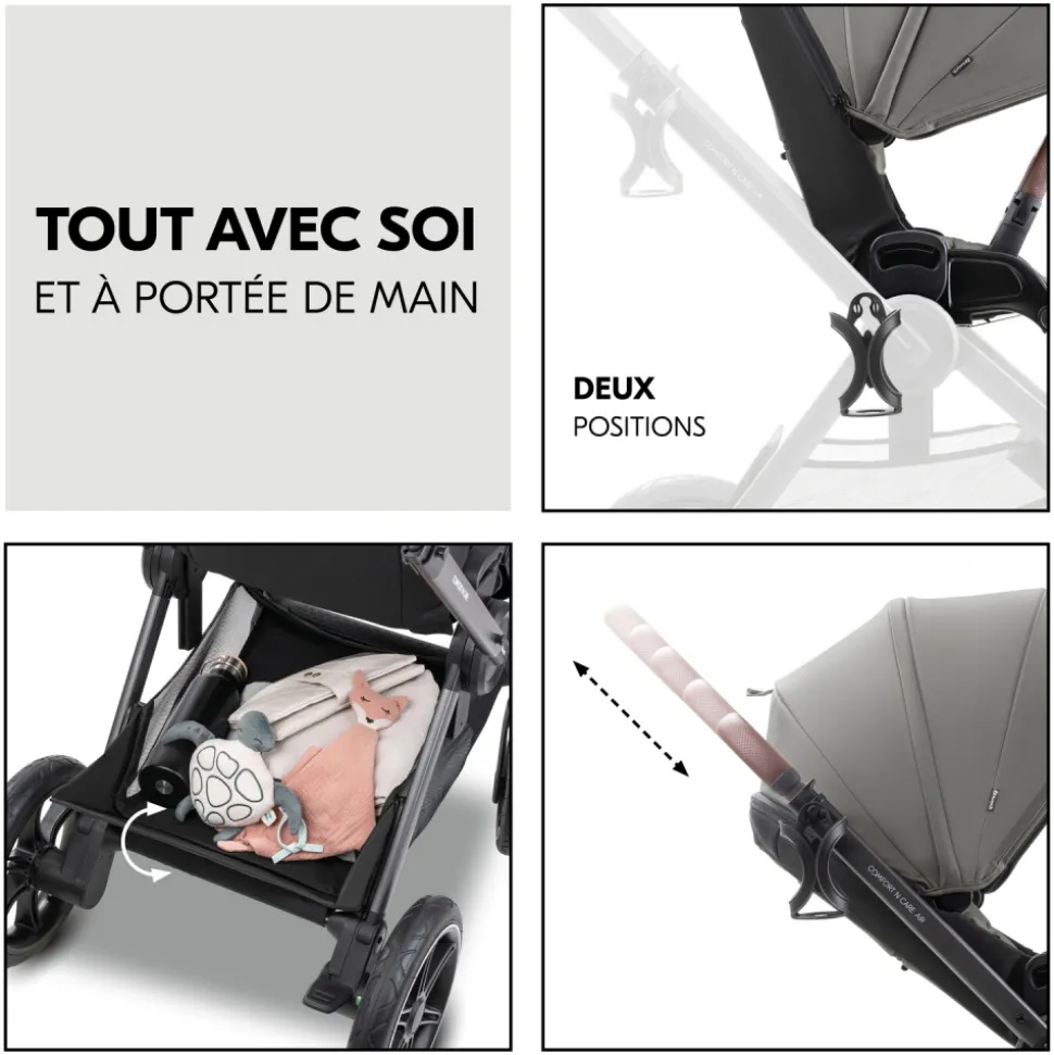 Poussette duo comfort n care air set dark grey