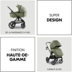 Poussette duo comfort n care set olive