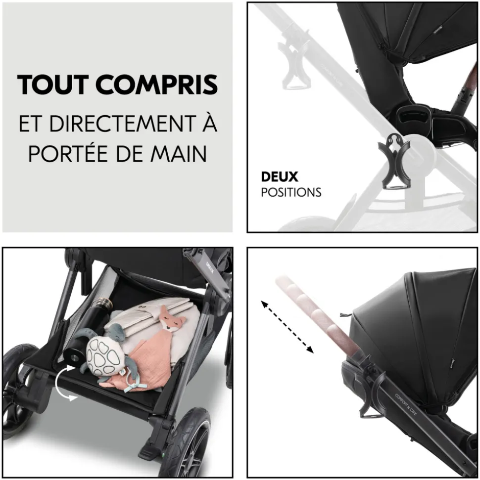 Poussette duo comfort n care set black