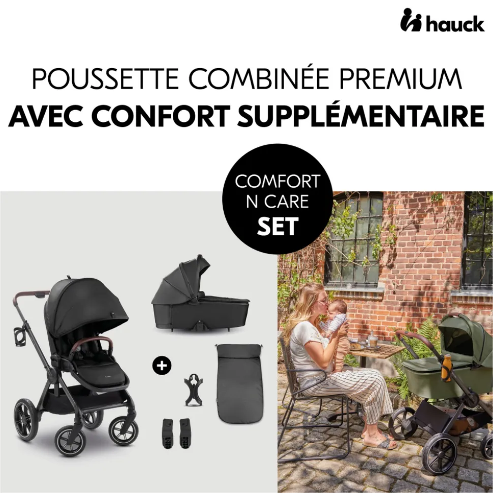 Poussette duo comfort n care set black