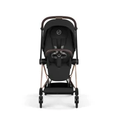 Poussette duo compacte mios 4 avec nacelle pliable châssis rosegold sepia black