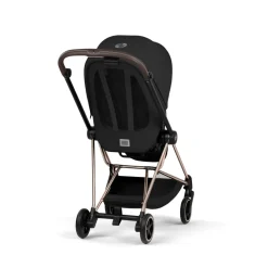 Poussette duo compacte mios 4 avec nacelle pliable châssis rosegold sepia black