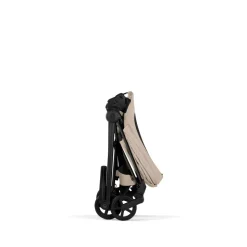 Poussette duo compacte mios 4 avec nacelle pliable châssis matt black cozy beige