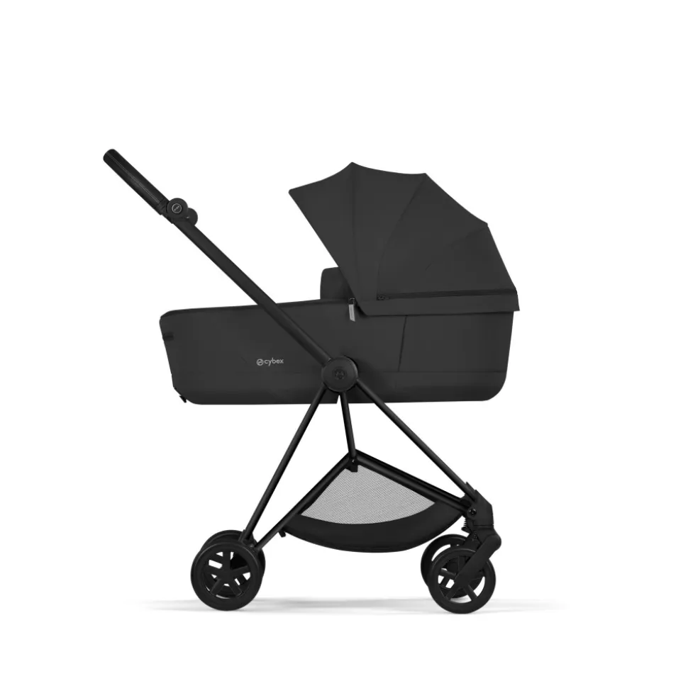 Poussette duo compacte mios 4 avec nacelle pliable châssis matt black sepia black