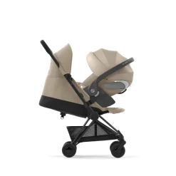 Poussette duo coya cozy beige châssis matt black + cloud t i-size