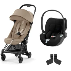 Poussette duo coya cozy beige châssis matt black + cloud t i-size