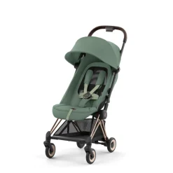 Poussette duo coya leaf green châssis rosegold + cloud t i-size