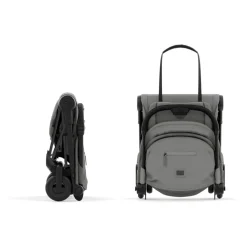Poussette duo coya mirage grey châssis matt black + cloud t i-size