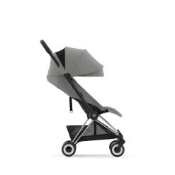 Poussette duo coya mirage grey châssis chrome brown + cloud t i-size