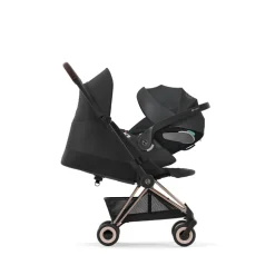 Poussette duo coya mirage grey châssis chrome brown + cloud t i-size