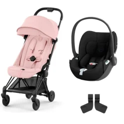 Poussette duo coya peach pink châssis matt black + cloud t i-size