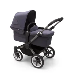 Poussette duo donkey 5 châssis noir bleu