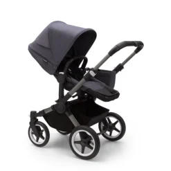 Poussette duo donkey 5 châssis noir bleu