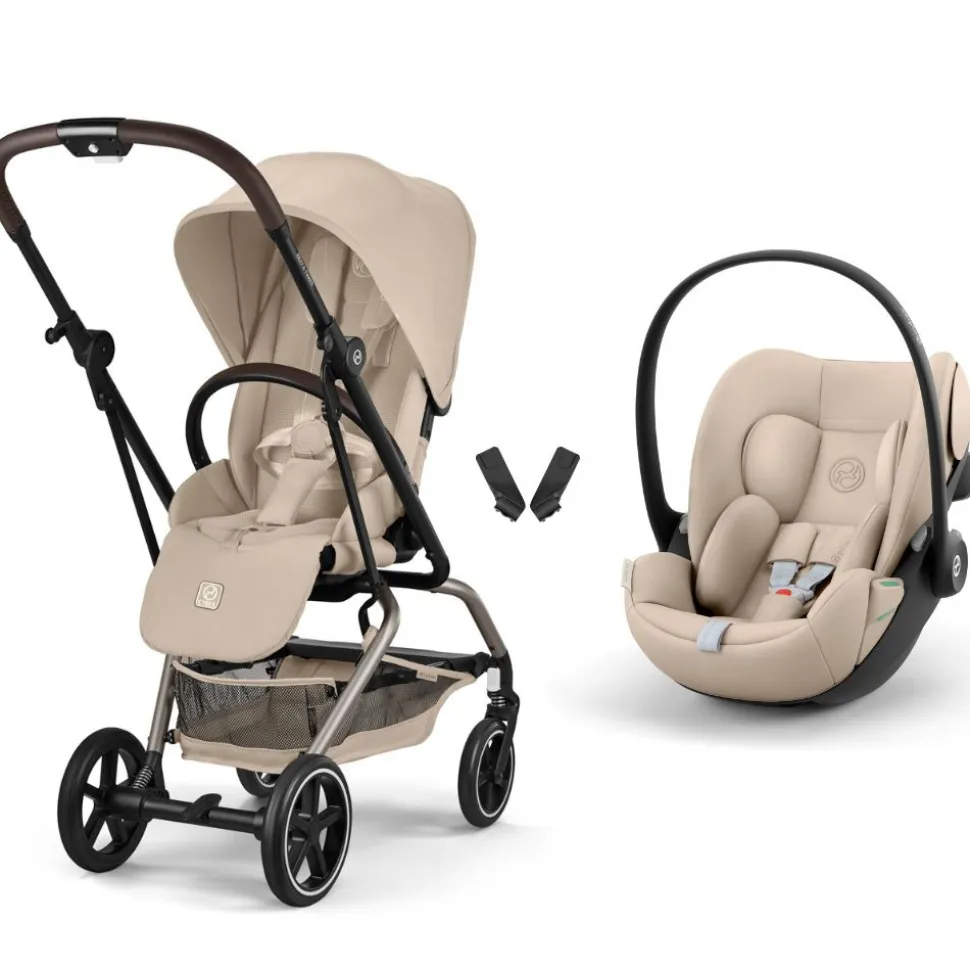 Poussette duo eezy s twist+ 2 pivotante almond beige avec siège auto cloud g3 i-size