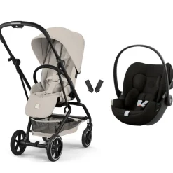 Poussette duo eezy s twist+ 2 pivotante dune grey avec siège auto cloud g i-size
