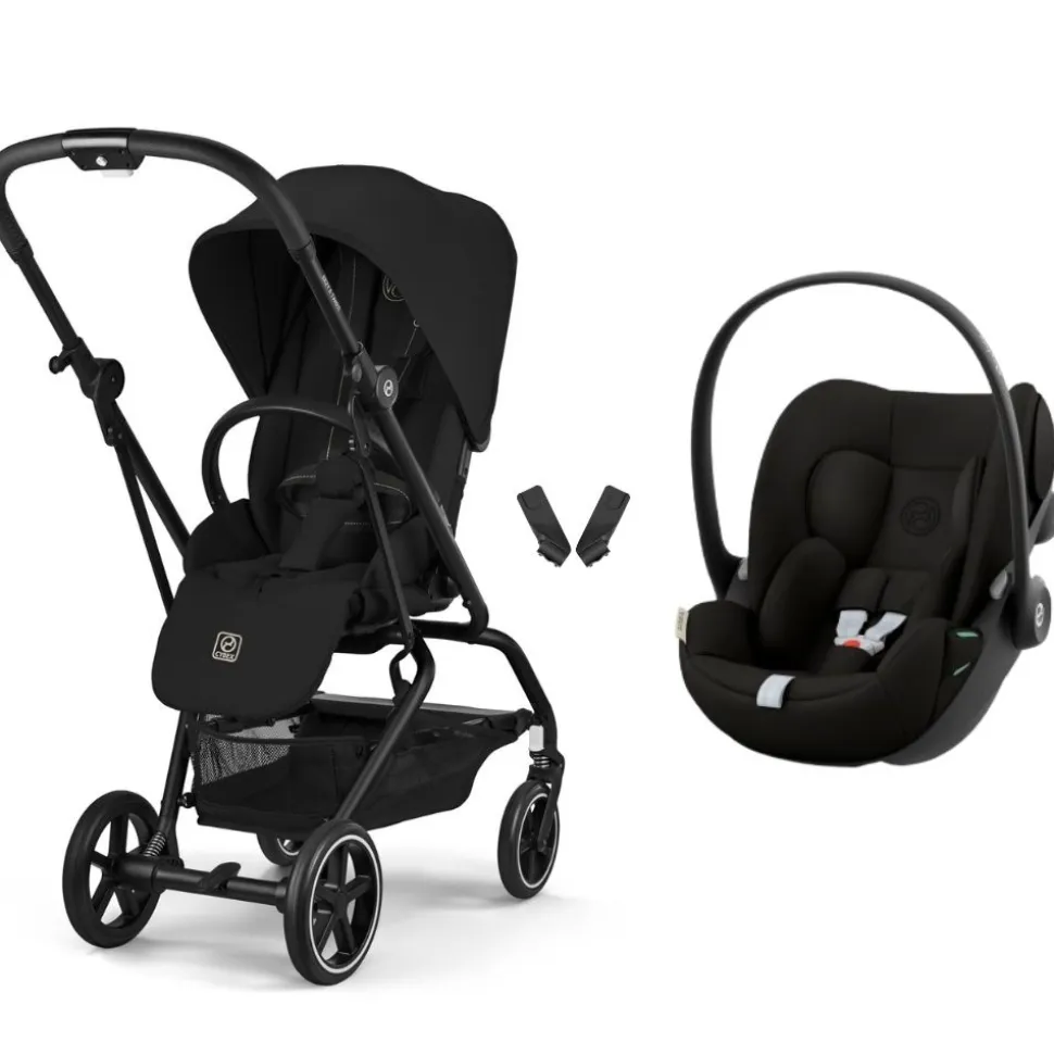 Poussette duo eezy s twist+ 2 pivotante magic black avec siège auto cloud g i-size
