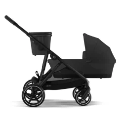 Poussette duo e-gazelle s moon black châssis noir + nacelle