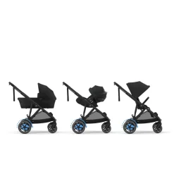 Poussette duo e-gazelle s moon black + siège auto aton b2 i-size
