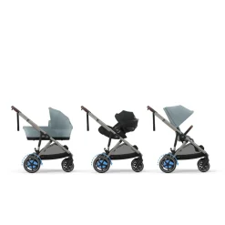Poussette duo e-gazelle s stormy blue + nacelle s