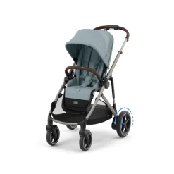 Poussette duo e-gazelle s stormy blue + siège auto aton b2 i-size