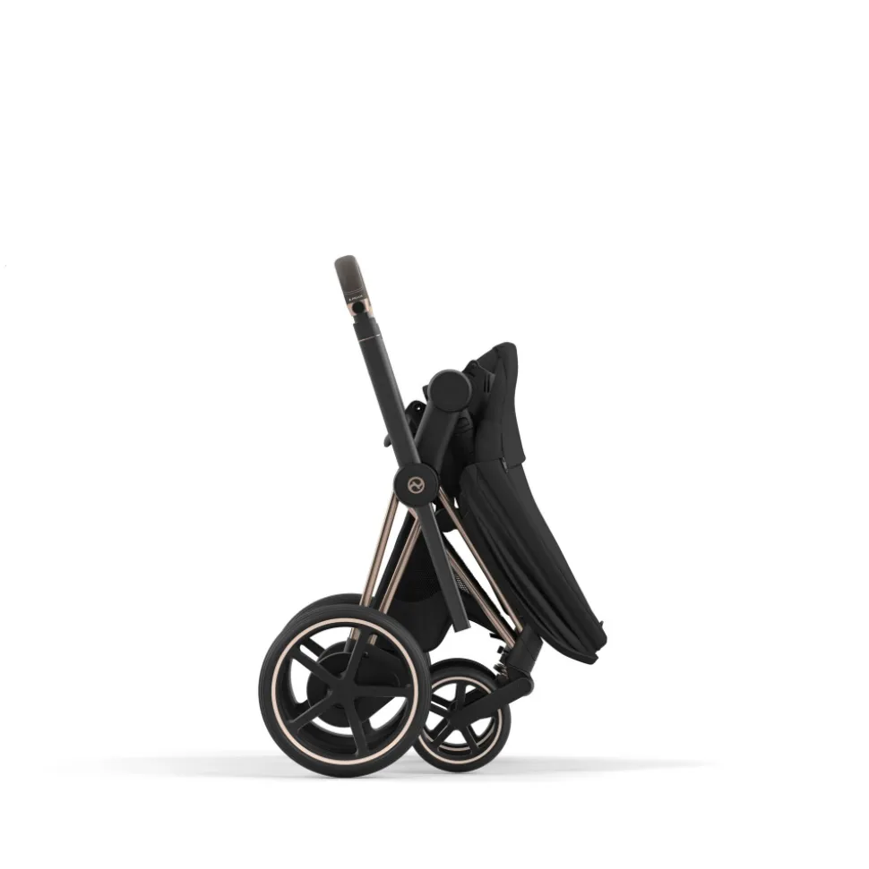 Poussette duo e-priam 2 sepia black châssis rose gold + cloud t i-size