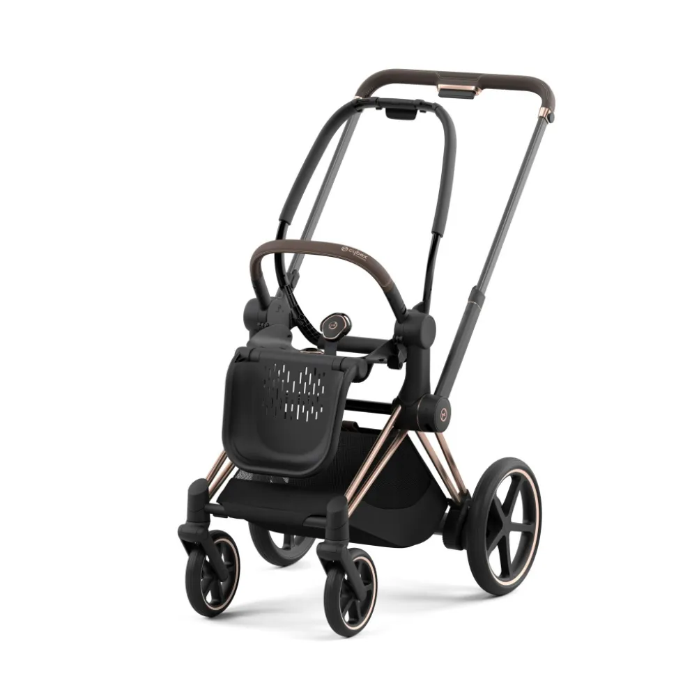 Poussette duo e-priam 2 sepia black châssis rose gold + cloud t i-size