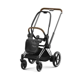Poussette duo e-priam 2 sepia black châssis chrome brown + cloud t i-size