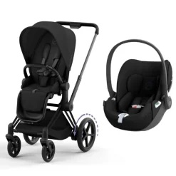 Poussette duo e-priam 2 sepia black châssis matt black + cloud t i-size