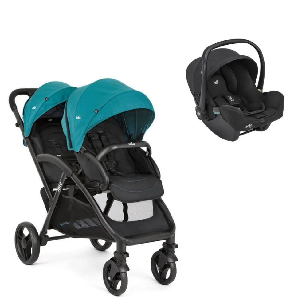 Poussette duo evalite double capri + siège auto i-snug 2 raven