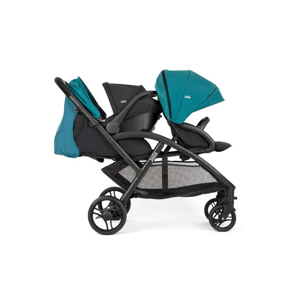 Poussette duo evalite double capri + siège auto i-snug 2 raven
