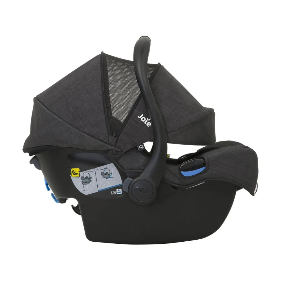 Poussette duo evalite double capri bleu + siège auto i-gemm 3 shale noir