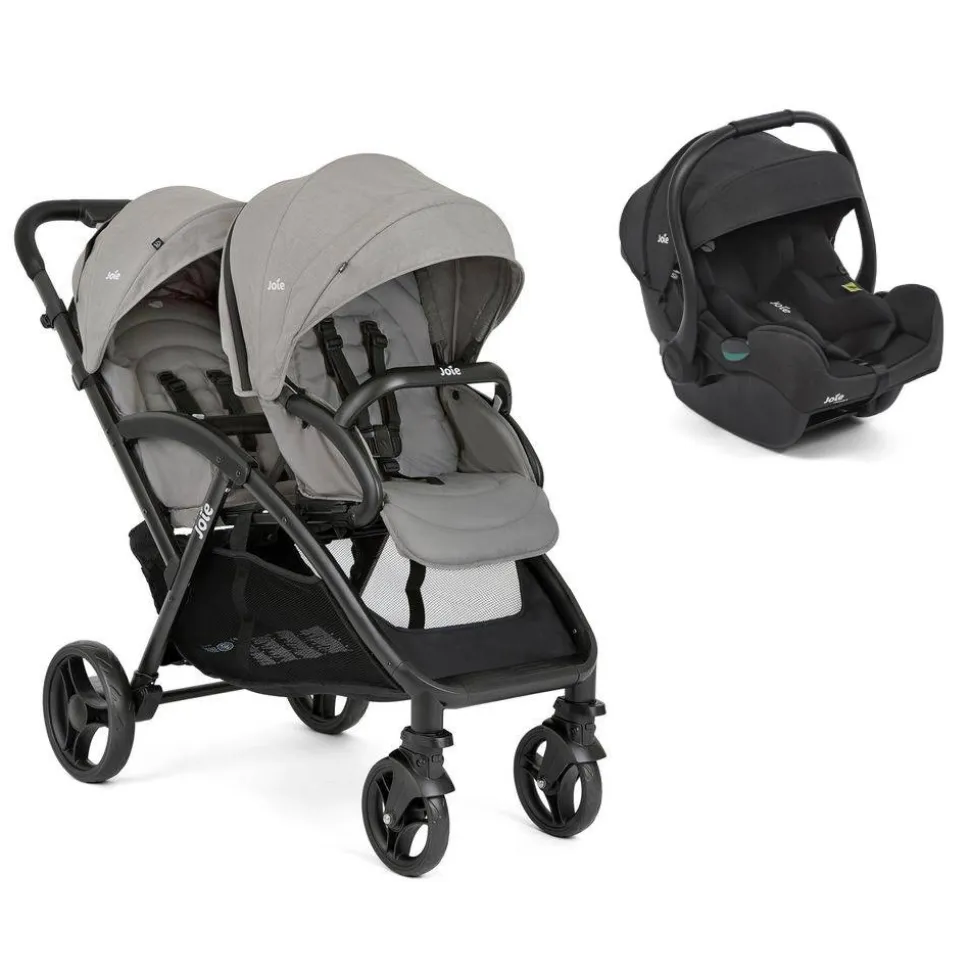 Poussette duo evalite double pebble + siège auto i-gemm 3 raven