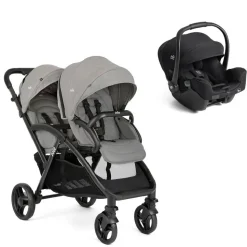 Poussette duo evalite double pebble + siège auto i-starter eclipse