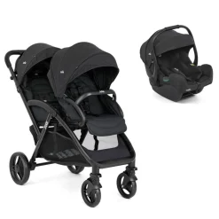 Poussette duo evalite double shale + siège auto i-gemm 3 raven
