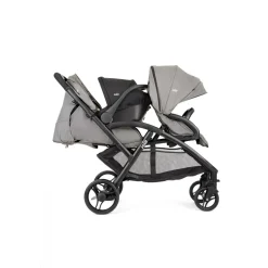 Poussette duo evalite double + siège auto i-snug 2 pebble gris