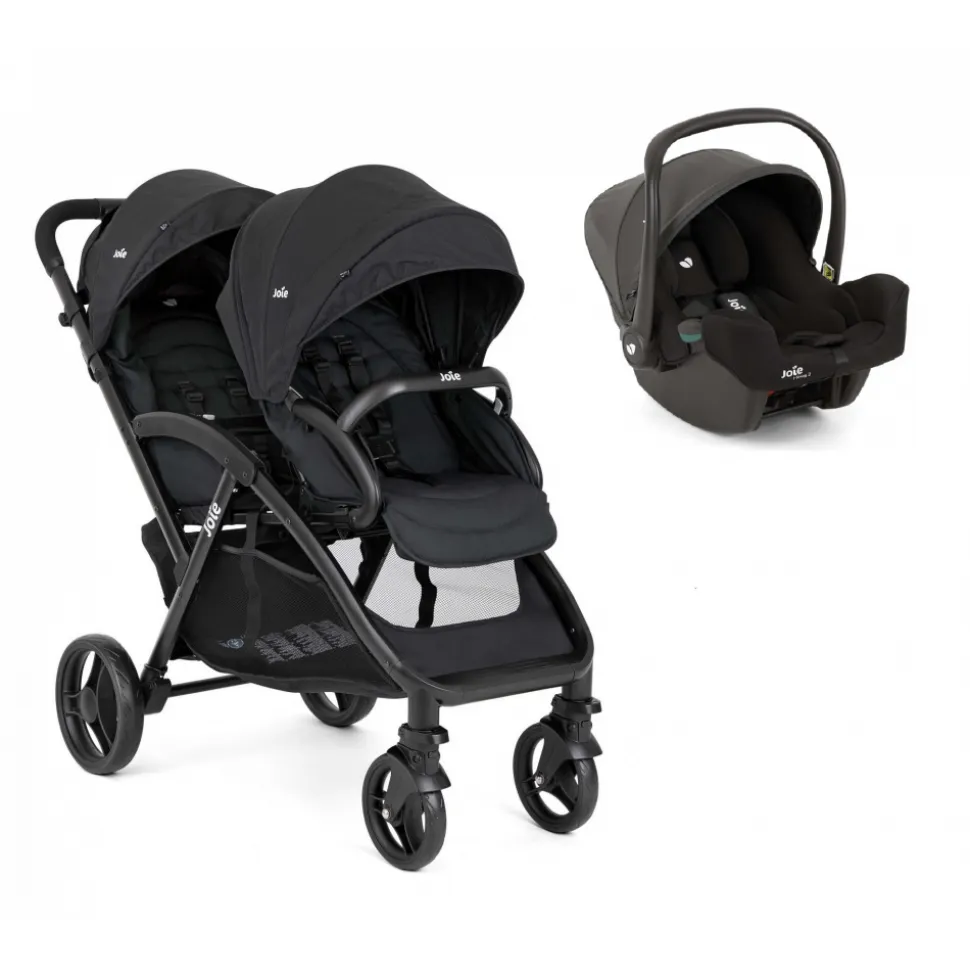 Poussette duo evalite double + siège auto i-snug 2 shale noir