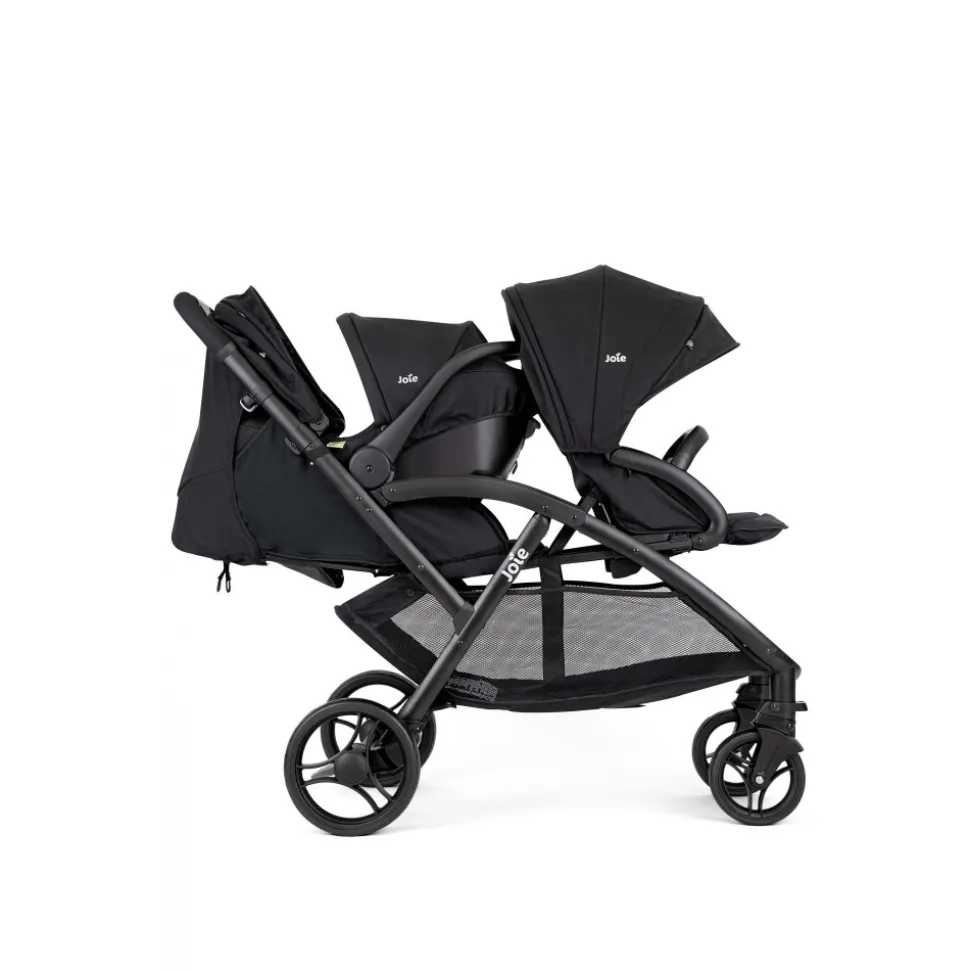 Poussette duo evalite double + siège auto i-snug 2 shale noir