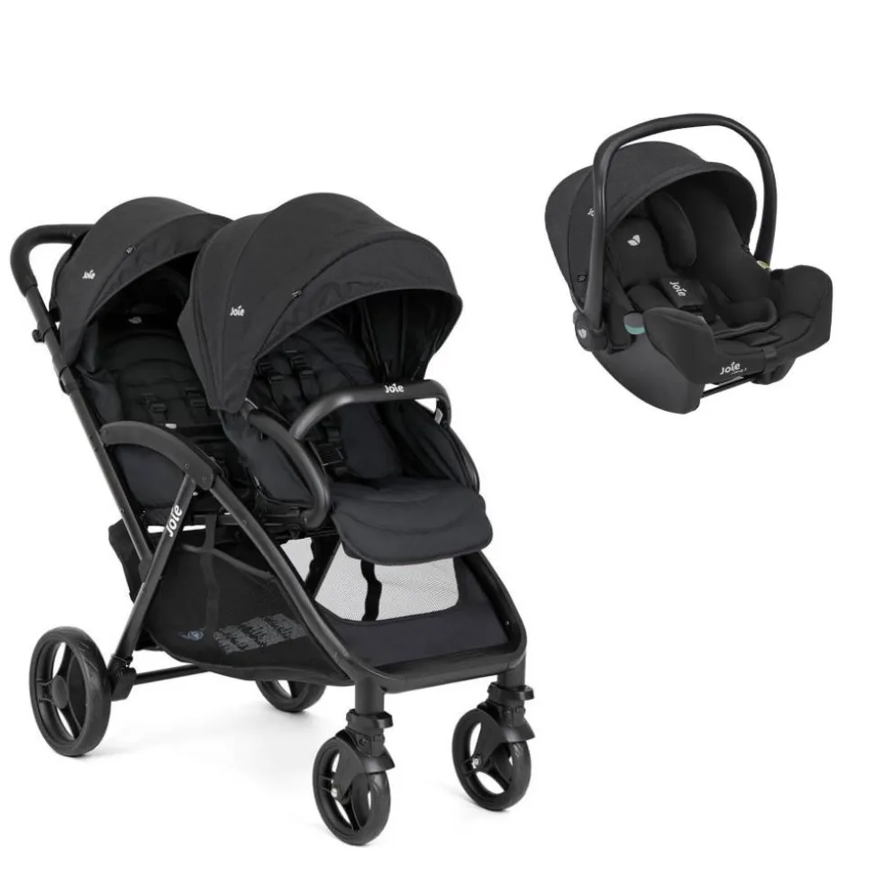 Poussette duo evalite double shale + siège auto i-snug 2 raven