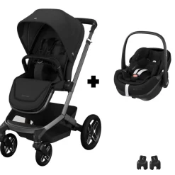 Poussette duo fame + siège auto pebble pro 2 black