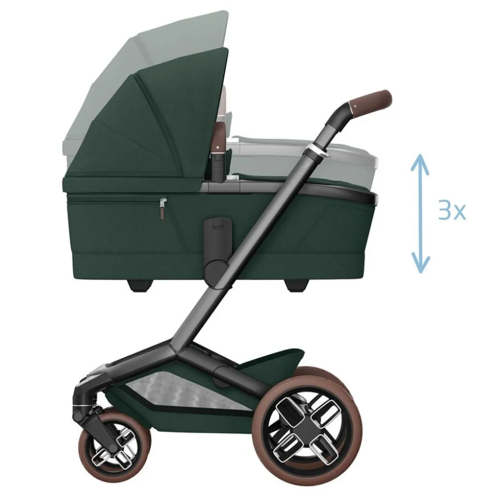 Poussette duo fame + siège auto pebble pro 2 green
