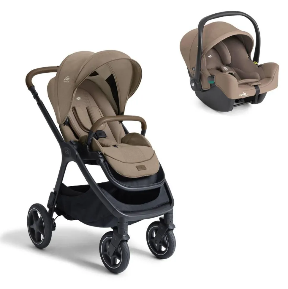 Poussette duo finiti sandstone + siège auto i-snug 2 cashew