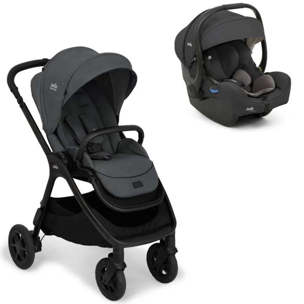 Poussette duo finiti signature ebony gris + siège auto i-gemm 3 shale noir