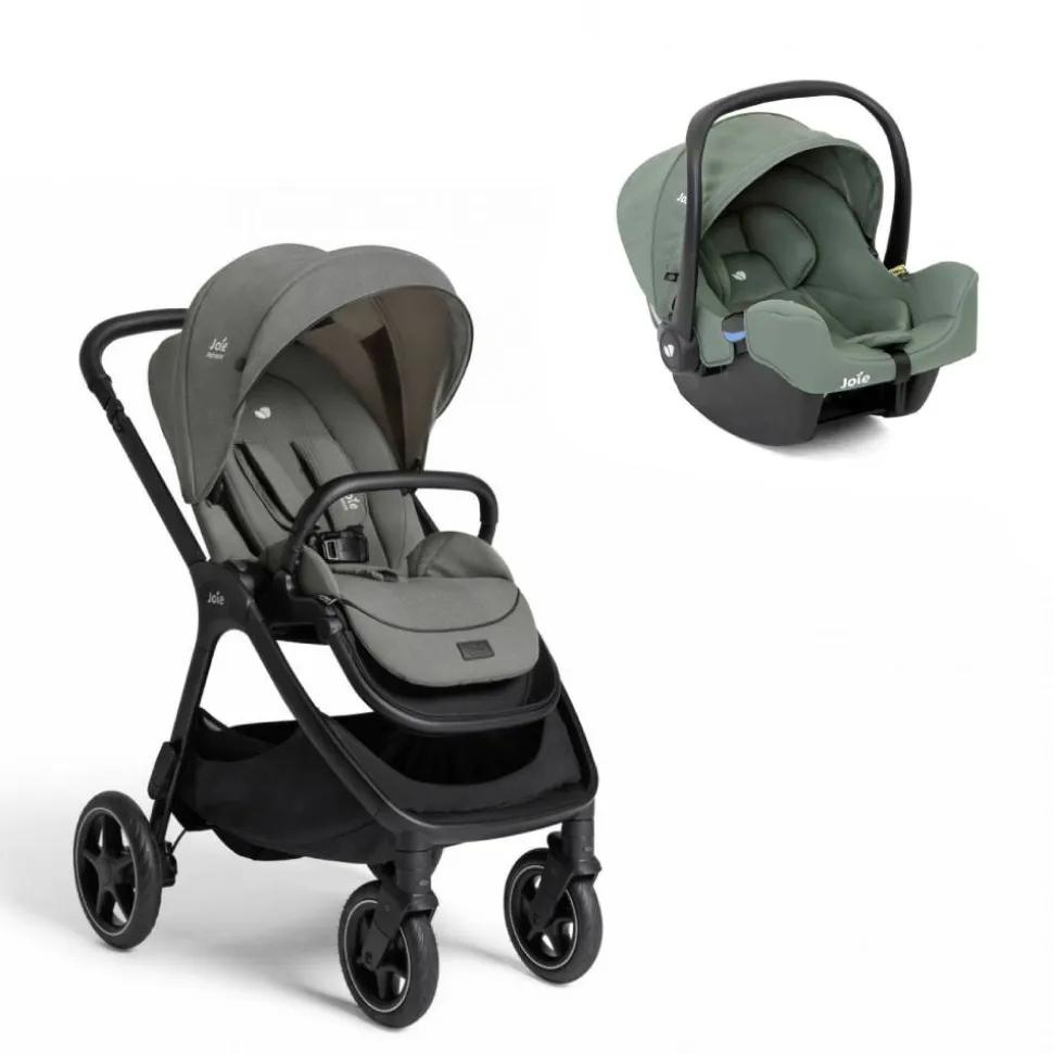 Poussette duo finiti signature evergreen + siège auto i-snug 2 laurel vert