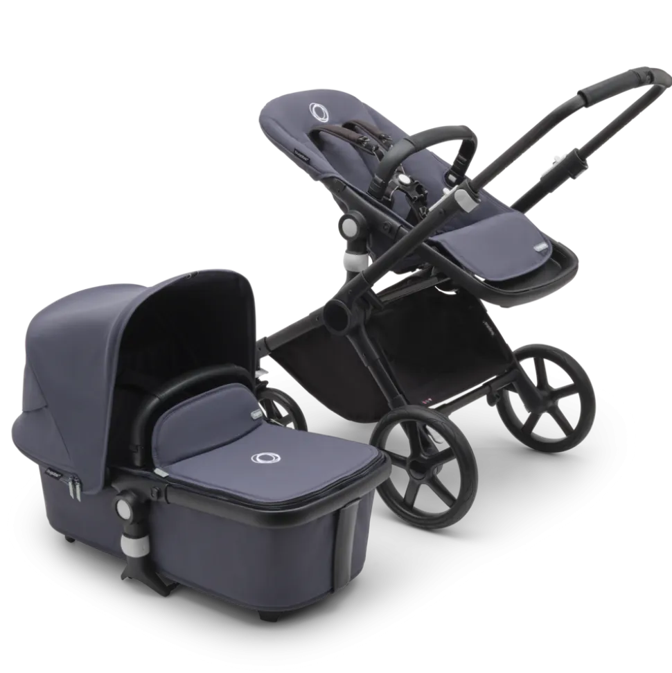 Poussette duo fox cub complète noir / bleu tonnerre