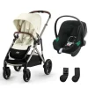 Poussette duo gazelle s seashell beige + siège auto aton b2 i-size