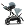 Poussette duo gazelle s stormy blue + siège auto aton b2 i-size