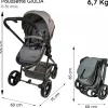 Poussette duo giula gris chiné